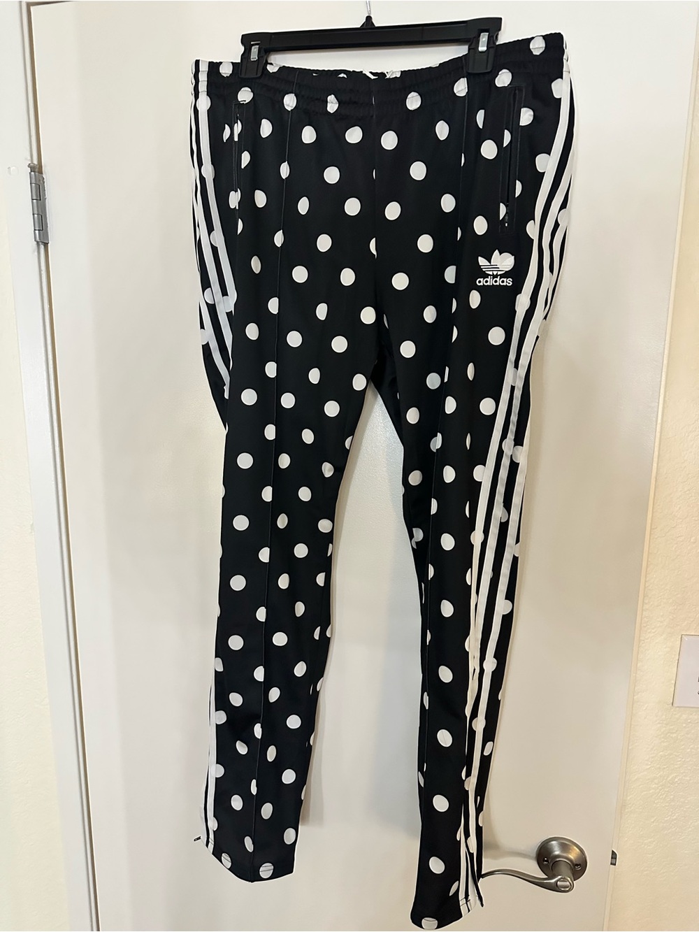 adidas  Black Polka Dot Track Pants